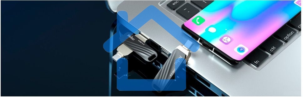 Флешка USB R/W Netac US11 128Gb USB3.0+TypeC Dual Flash Drive