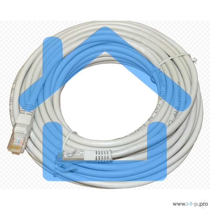 Пaтч-корд U/UTP Rexant, кат.5e, RJ45-RJ45, неэкранированный, PVC серый, 25м