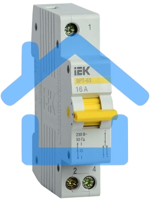 Выключатель-разъединитель трехпозиционный 1п ВРТ-63 16А ИЭК MPR10-1-016