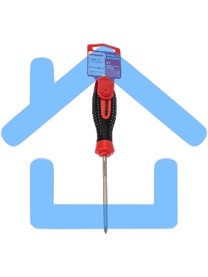 Отвертка крестовая PH 1х100 мм, трехкомпонентная рукоятка, сталь S2 Rexant