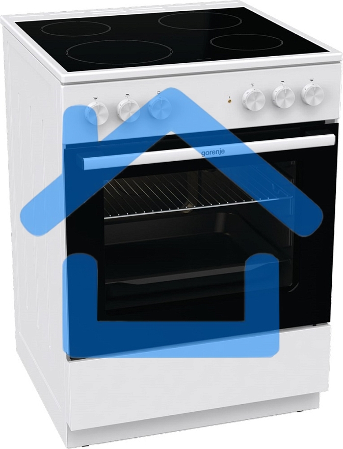 Плита электрическая Gorenje GEC6A11WG белый, конфорок 4 шт, духовка 65 л, 60 см x 85 см x 60 см