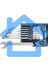 Набор ключей комбинированных GROSS трещоточных, СRV, 7 шт -8 19мм 14859