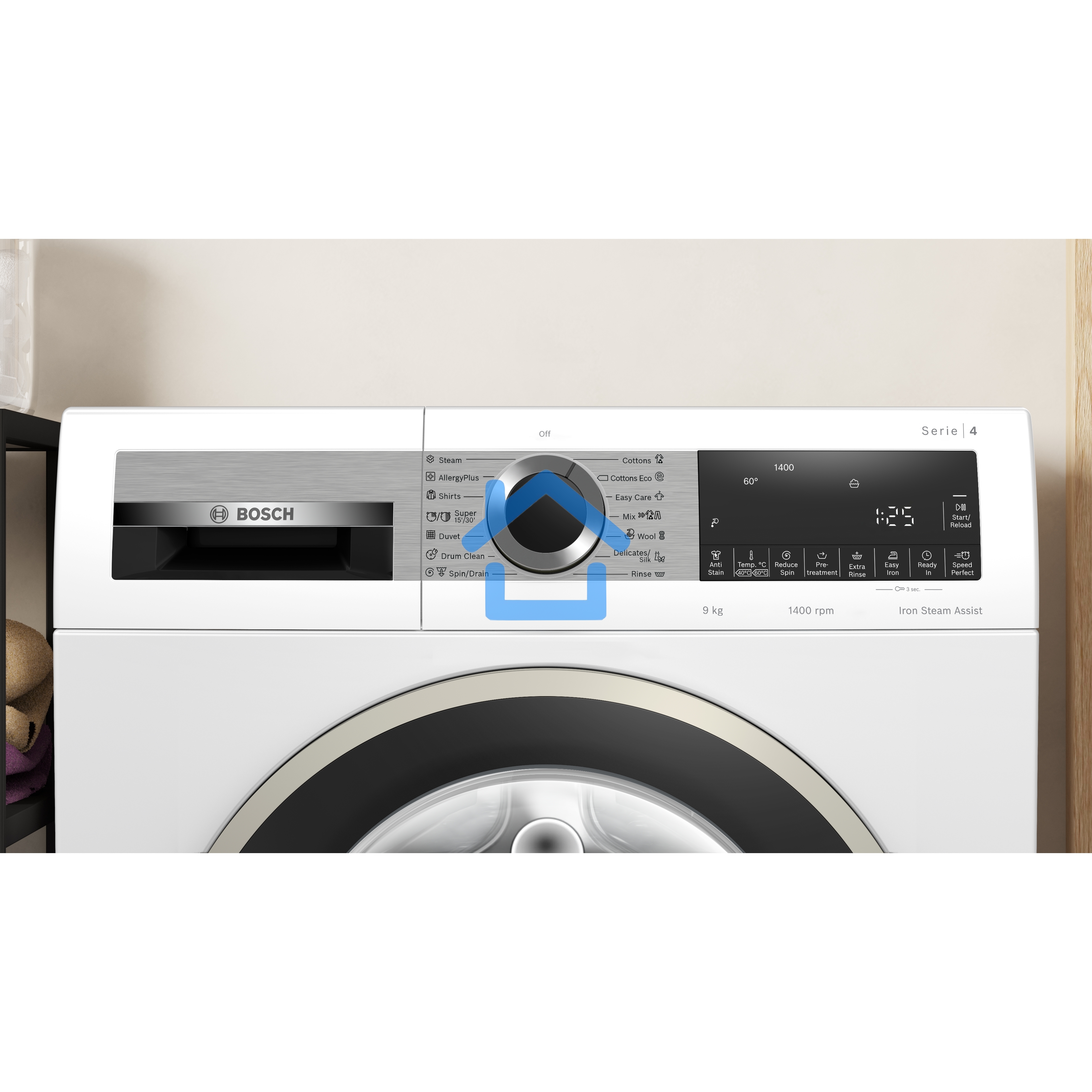 Стиральная машина Bosch Serie 4 WGA24400ME белый, загрузка фронтальная 9 кг, 1400 об/мин., класс: А+++