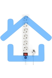 Сетевой фильтр Гарнизон 6р, 10А, 7м, ур.защиты 4, белый, пакет