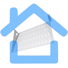 Полка перфорированная консольная 2U, глубина 300 мм, черный (МС-30-9005)