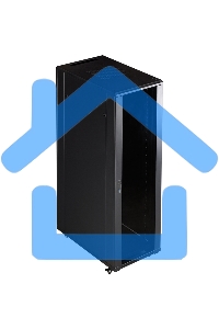 Шкаф серверный Lanmaster (TWT-CBB-42U-8X10-G1) напольный 42U 800x1000мм пер.дв.стекл задн.дв.двуст. 2 бок.пан. 800кг черный IP20