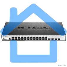 Коммутатор управляемый L2 DGS-1210-28XS/ME/B2A с 24 портами 100/1000Base-X SFP и 4 портами 10Gbase-X SFP+