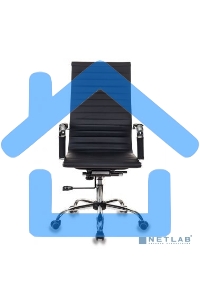 Кресло руководителя Бюрократ CH-883/BLACK черный, искусственная кожа, крестовина хром