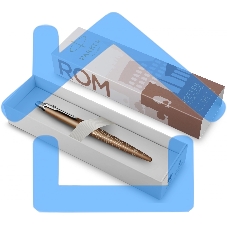 Ручка шариковая Parker Jotter Global Icons SE Rome K179 (2198197) бронзовый M, синие чернила, подарочная коробка