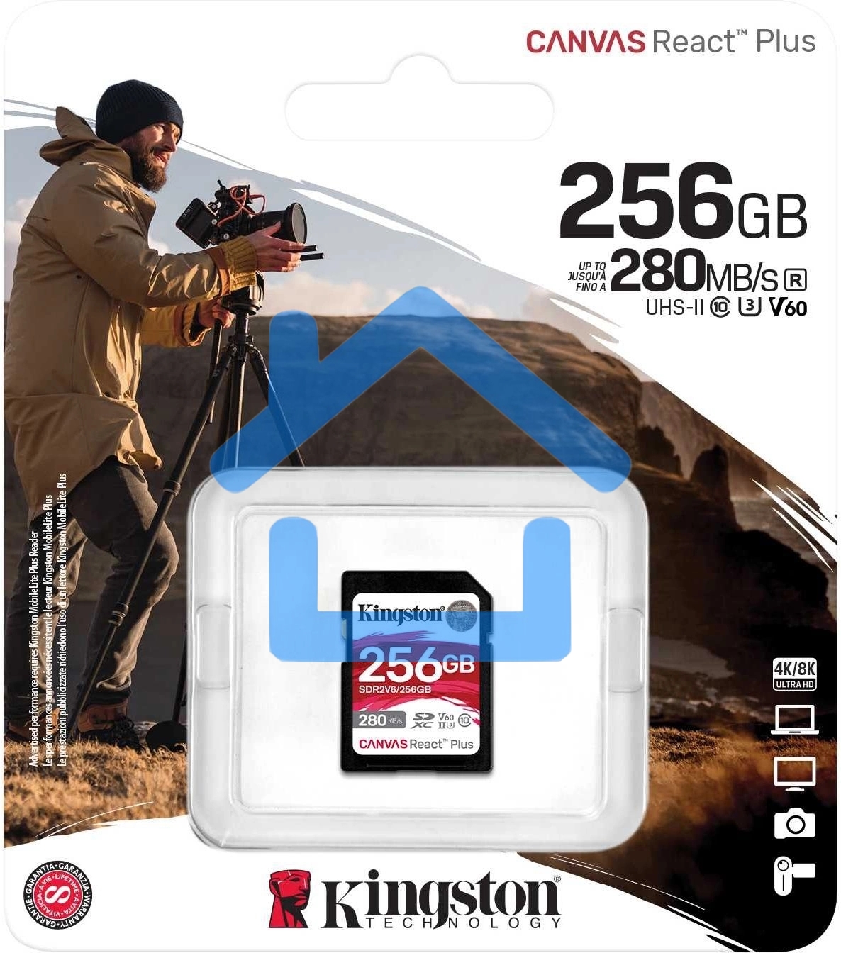 Флеш карта SDXC Kingston SDR2V6/256Gb Canvas React Plus w/o adapter 256Gb