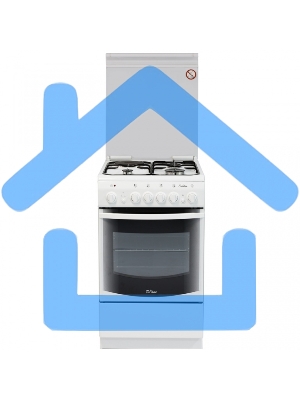 Плита комбинированная De Luxe 506031.00ГЭ (КР) белый, конфорок 4 шт, духовка 60 л, 50 см x 85 см x 60 см