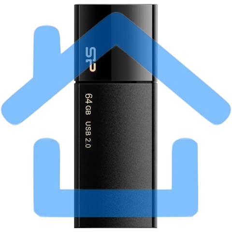 Флешка USB R/W 64Gb, Silicon Power Ultima U05, USB 2.0, черный
