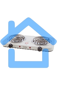 Электрическая плитка Centek CT-1509 (белая) 2конфорки ТЭН 140мм, 2000Вт, индикатор работы, усиленный корпус