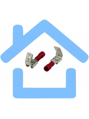 Клемма плоская изолированная гнездо 7.4 мм + штекер - 6.3 мм 0.5-1.5 мм² (РПи-О 1.5-(6.3)/РПИо 1.5-7.5) Rexant