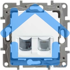 Розетка ETIKA RJ11+RJ45 кат. 5 UTP, бел. ETIKA Розетка RJ11+RJ45 кат. 5 UTP, бел.
