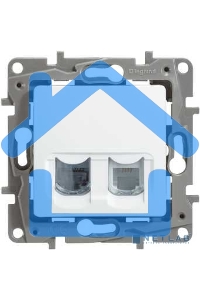 Розетка ETIKA RJ11+RJ45 кат. 5 UTP, бел. ETIKA Розетка RJ11+RJ45 кат. 5 UTP, бел.