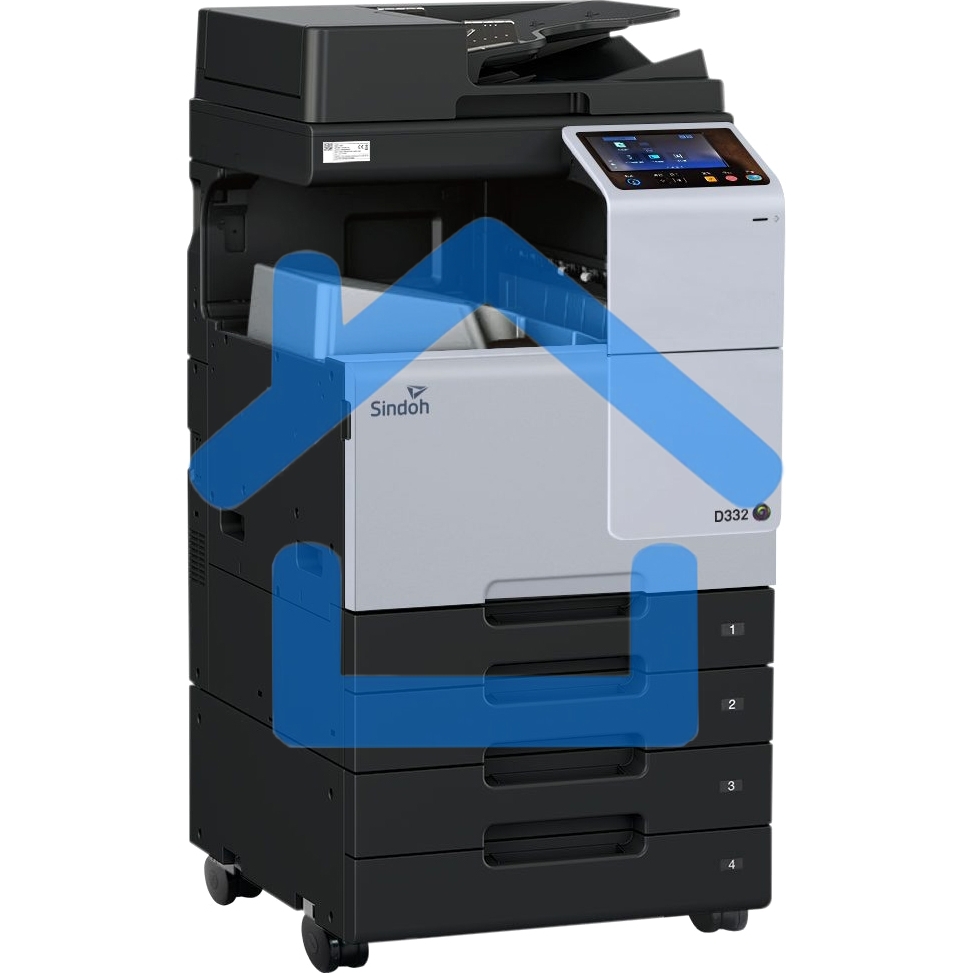 МФУ лазерное Sindoh D332e, A3, цветной, печ. 28 стр/мин., скан. до 55 стр/мин., 1800 x 600 dpi (печать) 600 x 600 dpi (скан.), Ethernet, USB (стартовые картриджи в комплект не входят, запуск АСЦ)
