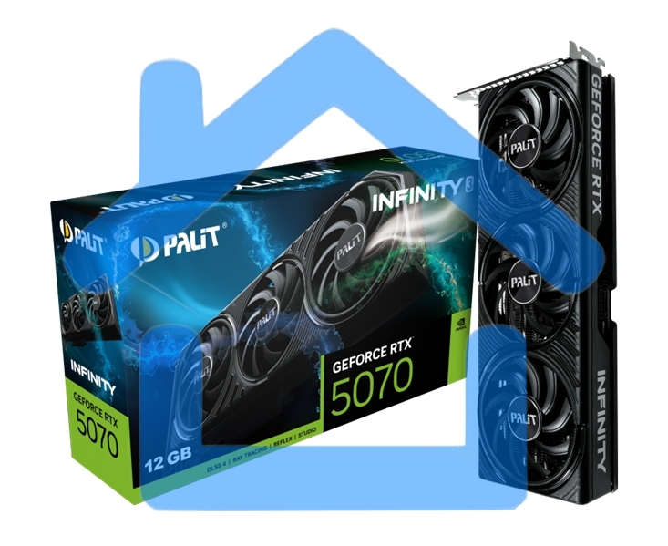 Видеокарта Palit PA-RTX 5070 INFINITY 3 12GB RTX 5070 12Gb 192bit GDDR7 2325/28000 HDMIx1 DPx3 HDCP Ret