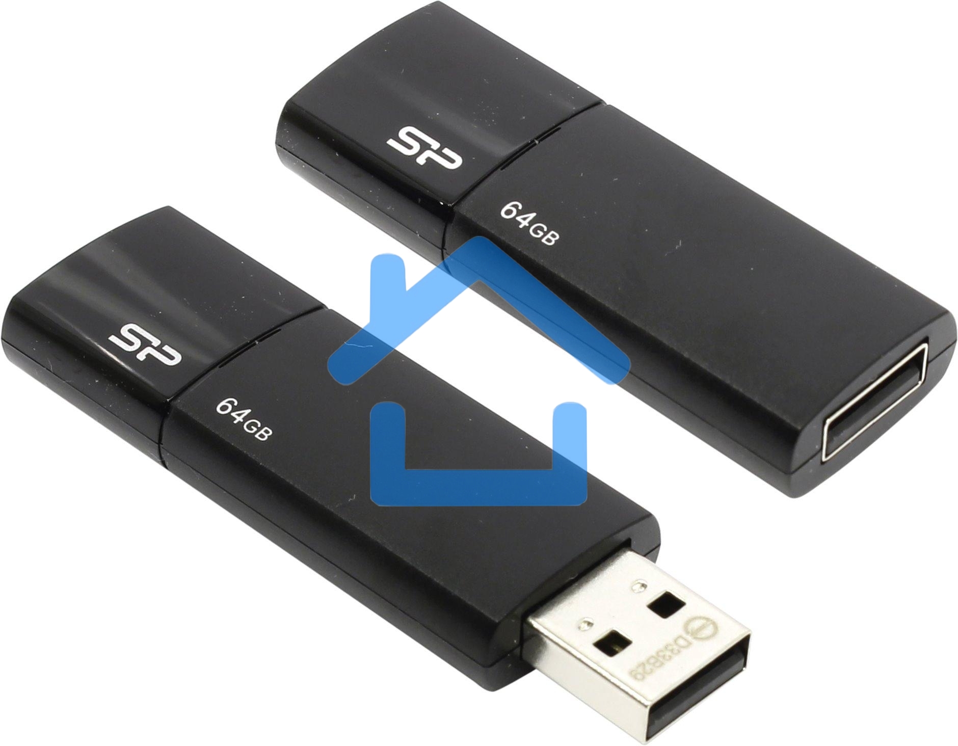 Флешка USB R/W 64Gb, Silicon Power Ultima U05, USB 2.0, черный