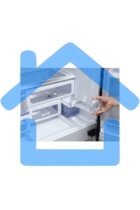 Холодильник Sharp SJ-FS97VBK черное стекло трехкамерный 393/207 л морозилка снизу