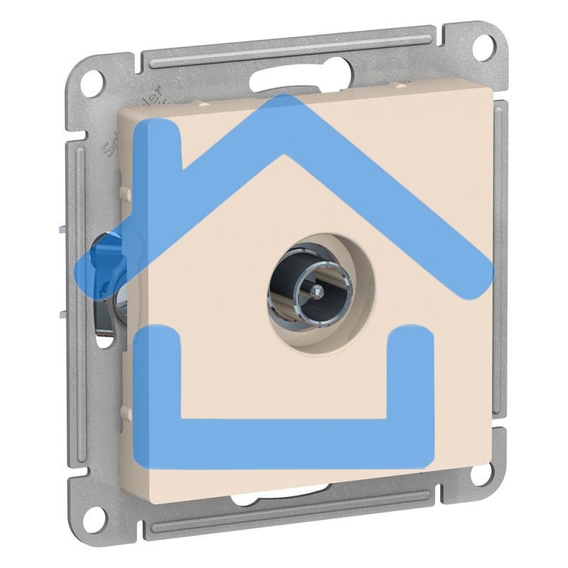 Механизм розетки TV ATLAS DESIGN проходной 4DB беж. SchE ATN000292