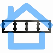 Рамка 4-м Glossa горизонт. антрацит SchE GSL000704