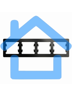Рамка 4-м Glossa горизонт. антрацит SchE GSL000704
