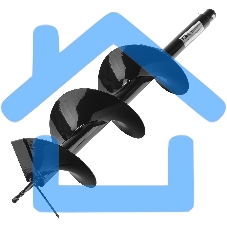 Шнек для грунта Denzel E-200, диаметр 200 мм, длина 800 мм, соединение 20 мм, несъемный нож