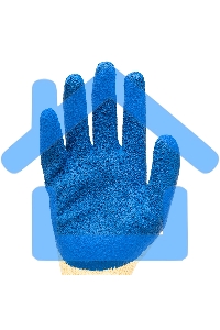 Перчатки трикотажные Сибртех полиэфирные, латексное рельефное покрытие, размер 8