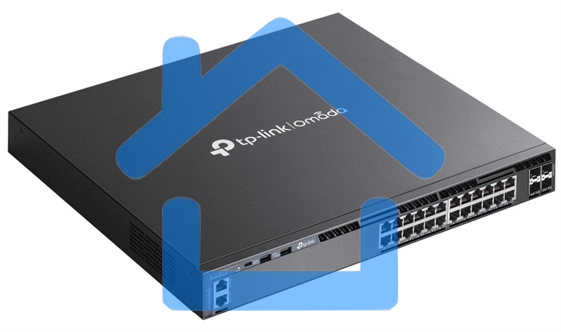 Стекируемый управляемый коммутатор 3 го уровня TP-Link SG6428X Omada с 24 гигабитными портами и 4 портами SFP+
