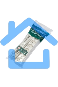 Сетевой фильтр Гарнизон 6р, 10А, 7м, ур.защиты 4, белый, пакет