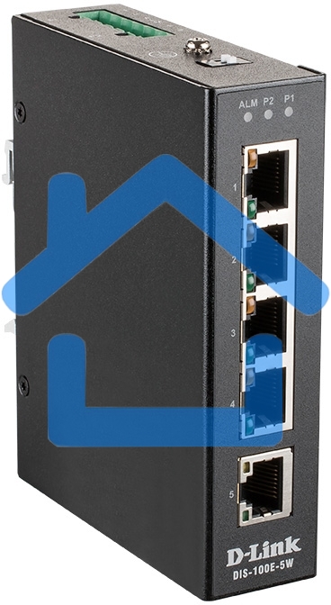 Промышленный неуправляемый коммутатор D-Link DIS-100E-5W/A1A с 5 портами 10/100Base-TX, функцией энергосбережения и поддержкой QoS