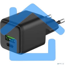 Сетевое зарядное устройство с двумя портами USB-A и Type-C, 25Вт GaN Rexant