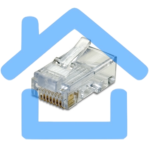 Коннектор RJ-45 Кат.5 (V) (8P8C) ExeGate под одножильный кабель (100шт)