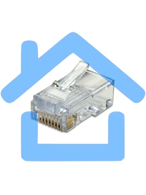 Коннектор RJ-45 Кат.5 (V) (8P8C) ExeGate под одножильный кабель (100шт)