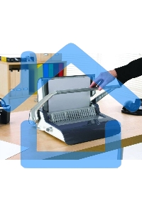 Переплетчик Fellowes Quasar+ (FS-56277) A4/перф.22л.сшив/макс.500л./пластик.пруж. (6-51мм)