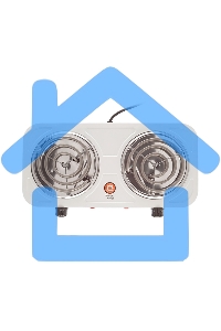 Электрическая плитка Centek CT-1509 (белая) 2конфорки ТЭН 140мм, 2000Вт, индикатор работы, усиленный корпус