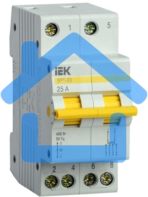 Выключатель-разъединитель трехпозиционный 2п ВРТ-63 25А ИЭК MPR10-2-025
