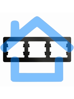 Рамка 3-м Glossa горизонт. антрацит SchE GSL000703