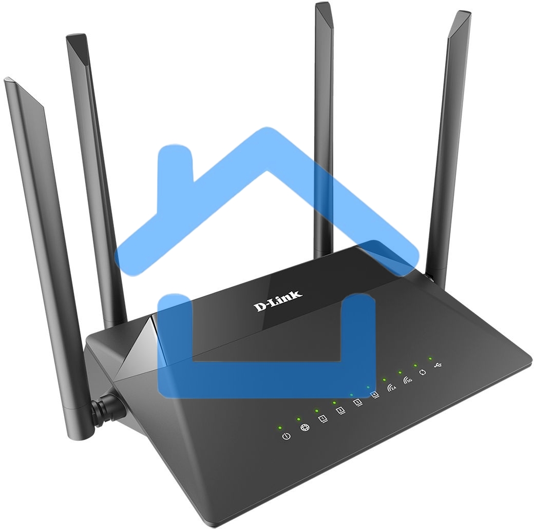 Беспроводной двухдиапазонный гигабитный маршрутизатор D-Link DIR-853/URU/R3A AC1300 Wave 2 с поддержкой технологии MU-MIMO, 3G/LTE и USB-портом 3.0