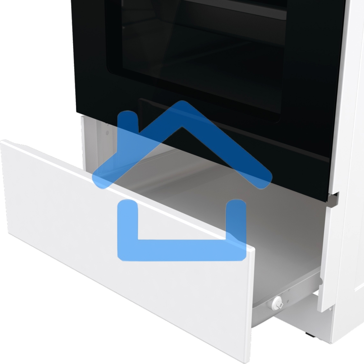 Плита электрическая Gorenje GEC5B41WG белый, конфорок 4 электрических, духовка 62 л, 50 см x 85 см x 59.4 см