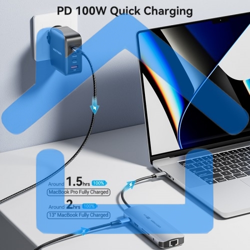 Мультифункциональный хаб Vention USB Type C 9 в 1