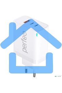 Сетевое зарядное устройство с тремя разъемами PERFEO USB-A+2xTYPE-C, GaN, 65W, белый (I4655)