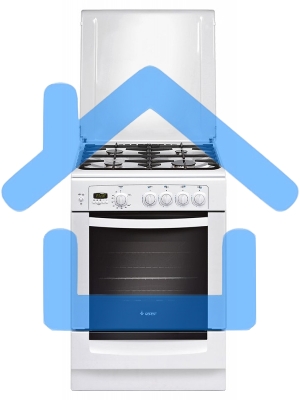 Плита газовая Gefest ПГ 6100-04 белый, конфорок 4 шт, духовка 52 л, 60 см x 85 см x 60 см