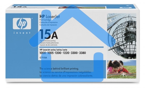 Картридж лазерный HP C7115A черный LJ 1000W/1200/1220/3300, (2500стр.)