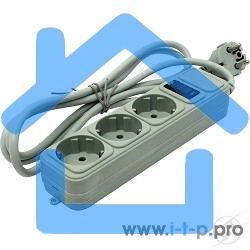 Сетевой фильтр ExeGate EX221177RUS SP-3-1.8G (3 розетки, 1.8м, евровилка, серый)