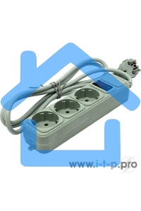 Сетевой фильтр ExeGate EX221177RUS SP-3-1.8G (3 розетки, 1.8м, евровилка, серый)