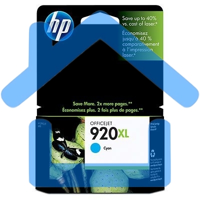 Картридж струйный HP 920XL CD972AE голубой для HP OJ 6000/6500