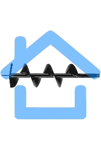 Шнек для грунта Denzel E-200, диаметр 200 мм, длина 800 мм, соединение 20 мм, несъемный нож