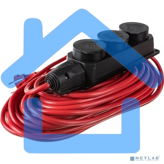 Удлинитель Power Cube PC-3G-3B-20(IP), 16А, 3р с/з, 20м, IP44